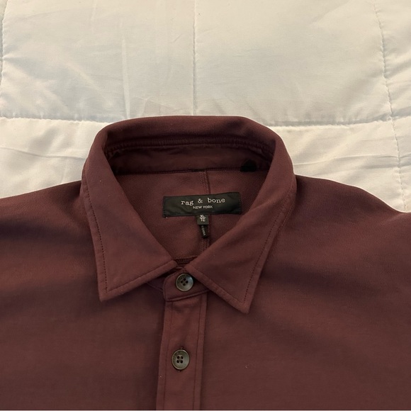 Rag & Bone Engineered Jack Button Up Shirt | Men’s XL | Burgundy Red - Picture 8 of 8